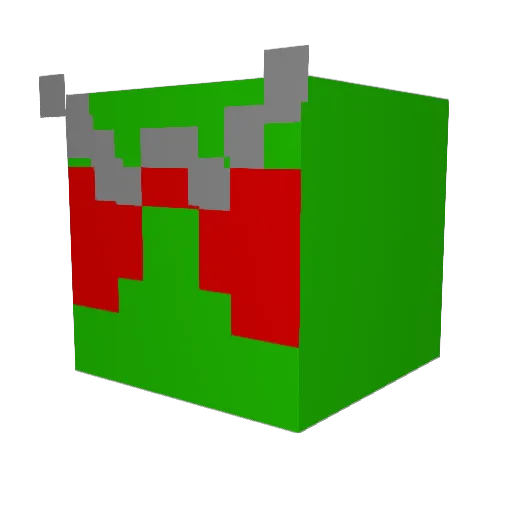 aksr Minecraft avatar head, 3D render
