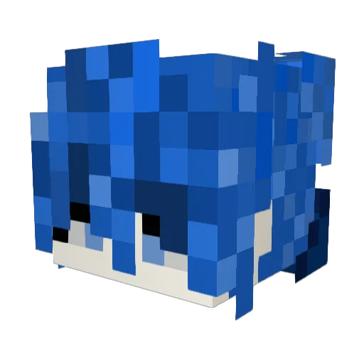 aksxk_ Minecraft avatar head, 3D render
