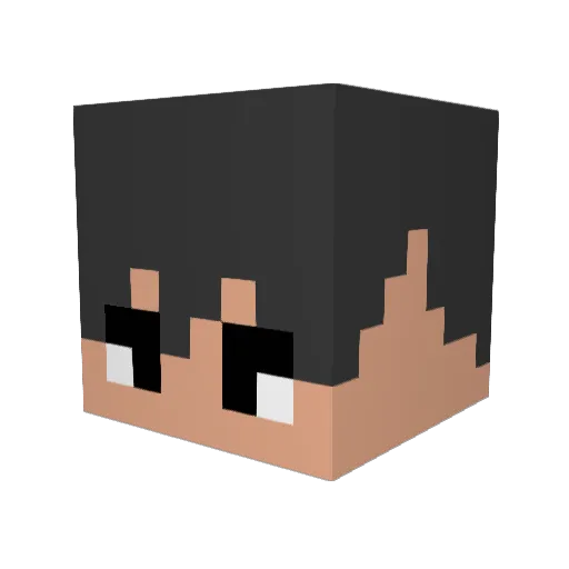 aku_angel Minecraft avatar head, 3D render