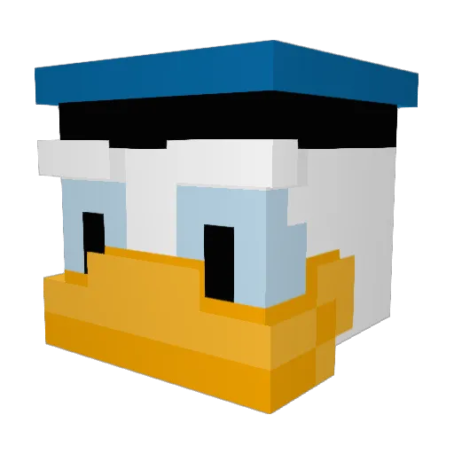 aku_anka Minecraft avatar head, 3D render