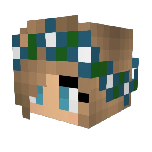 akuma3rd Minecraft avatar head, 3D render