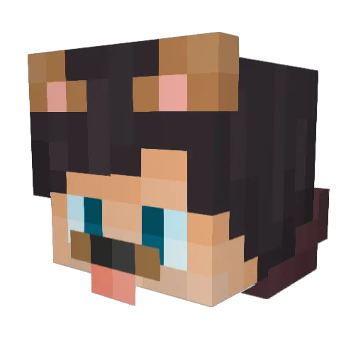 akumaINS Minecraft avatar head, 3D render