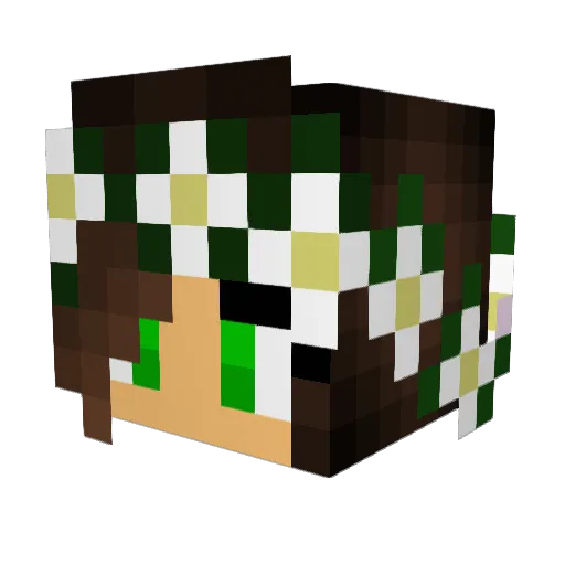 akuret Minecraft avatar head, 3D render