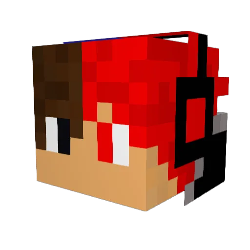 akuto_2 Minecraft avatar head, 3D render