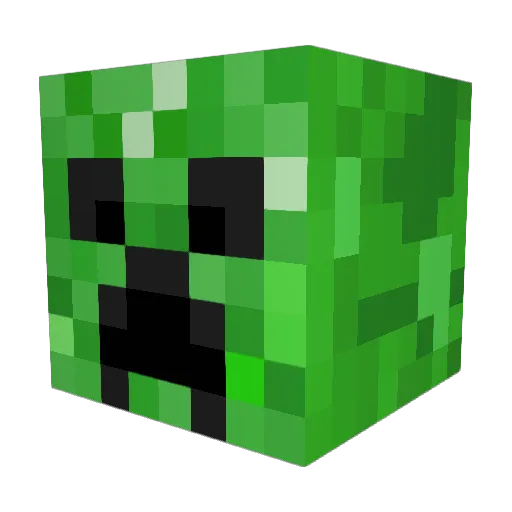 akuuttikulma Minecraft avatar head, 3D render
