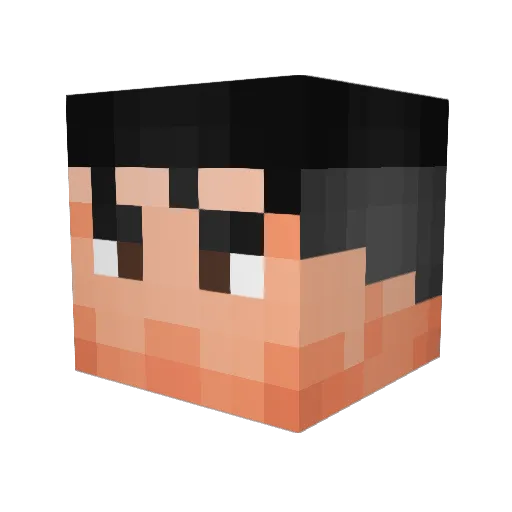 akuzsb Minecraft avatar head, 3D render