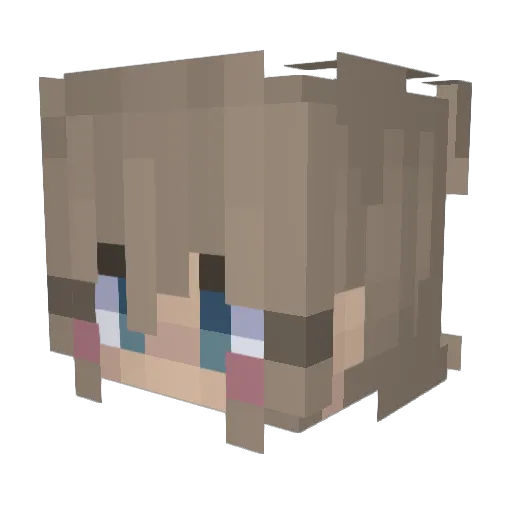 akvnr Minecraft avatar head, 3D render