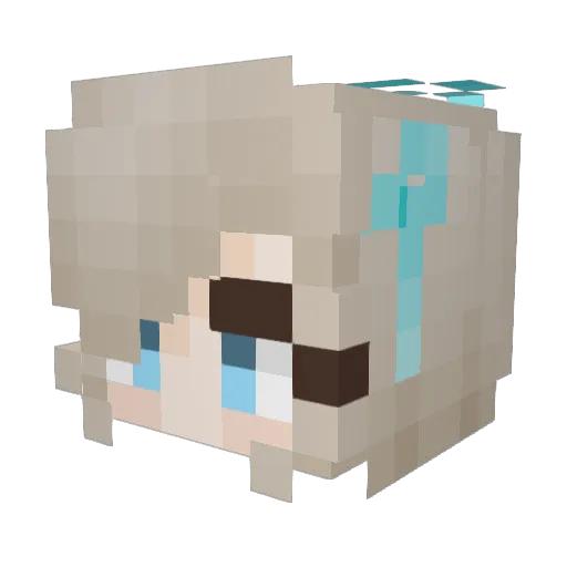 akx1207 Minecraft avatar head, 3D render