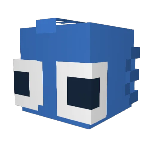 akxzw Minecraft avatar head, 3D render