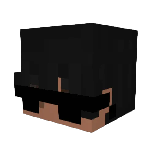 akzh Minecraft avatar head, 3D render