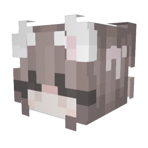 akzya Minecraft avatar head, 3D render
