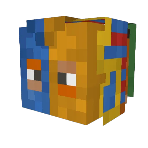 al13454 Minecraft avatar head, 3D render