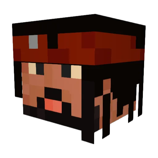 al3xjag Minecraft avatar head, 3D render
