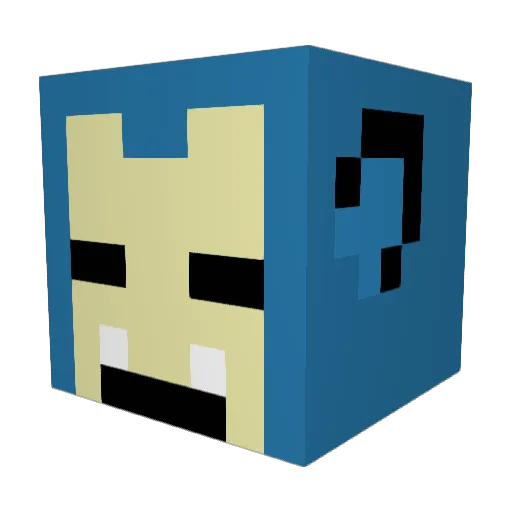 al6nso Minecraft avatar head, 3D render