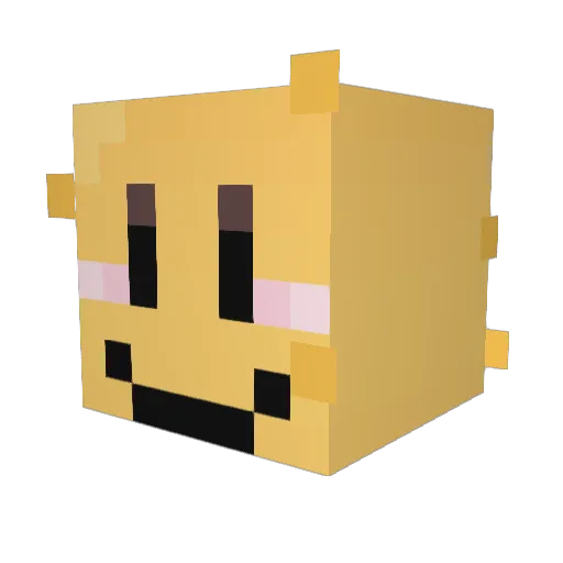 al_14 Minecraft avatar head, 3D render