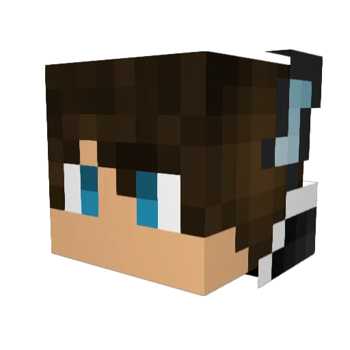alaagamer Minecraft avatar head, 3D render