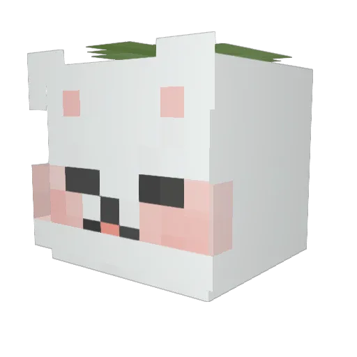 alacrima Minecraft avatar head, 3D render