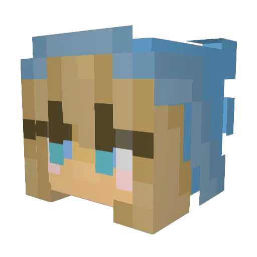 alaforest Minecraft avatar head, 3D render