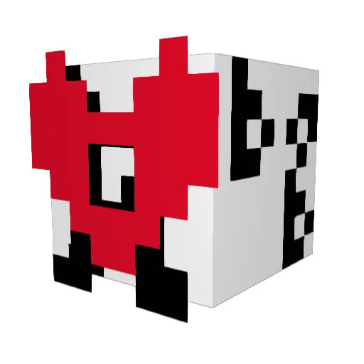 alaingames Minecraft avatar head, 3D render