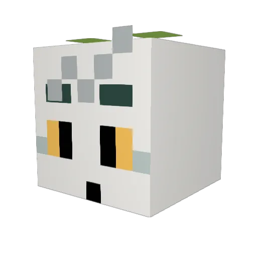 alanNG_ Minecraft avatar head, 3D render