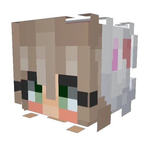 alanabear Minecraft avatar head, 3D render