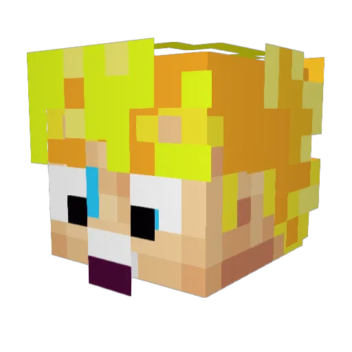 alanandre04 Minecraft avatar head, 3D render