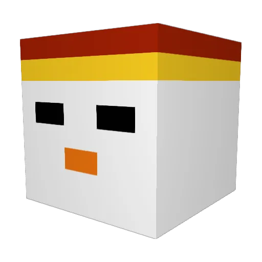 alancu Minecraft avatar head, 3D render