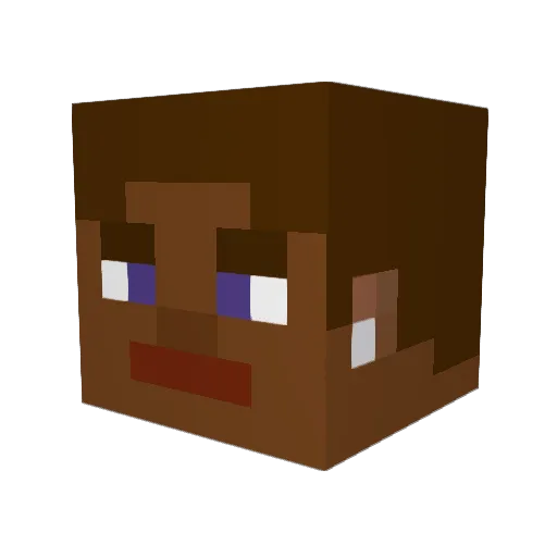 alanderlong Minecraft avatar head, 3D render