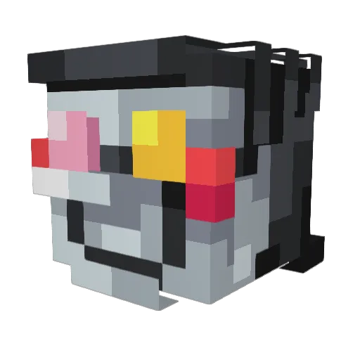 alanshutko Minecraft avatar head, 3D render