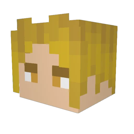 alansitoo Minecraft avatar head, 3D render
