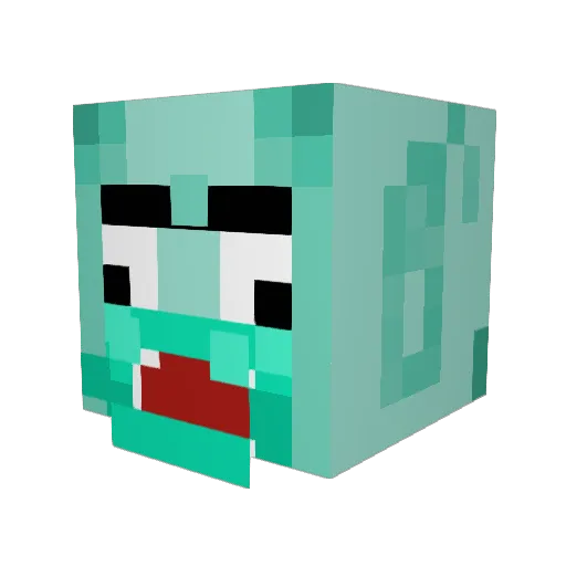 alaok2 Minecraft avatar head, 3D render