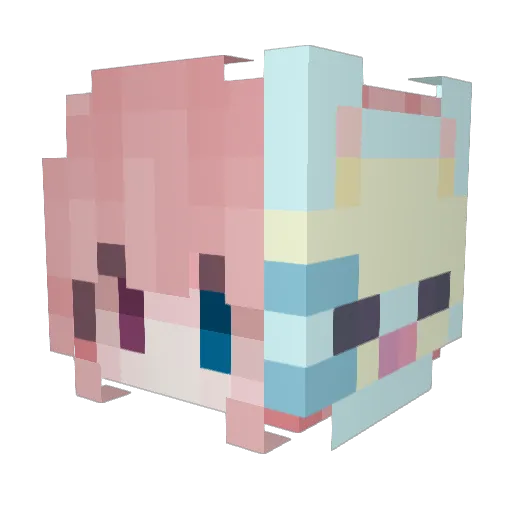 alarmschlumpf Minecraft avatar head, 3D render