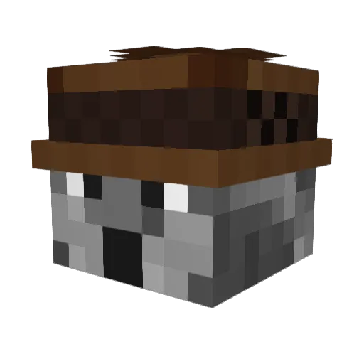 alaska_wolf_joe Minecraft avatar head, 3D render