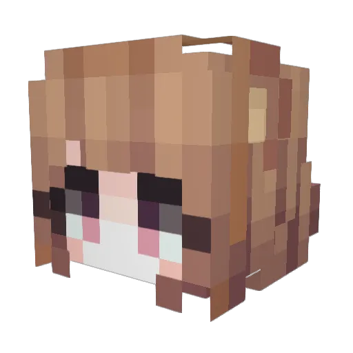 alasochka Minecraft avatar head, 3D render