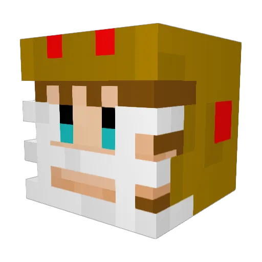 alb112399 Minecraft avatar head, 3D render