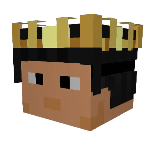 alba_serrano Minecraft avatar head, 3D render