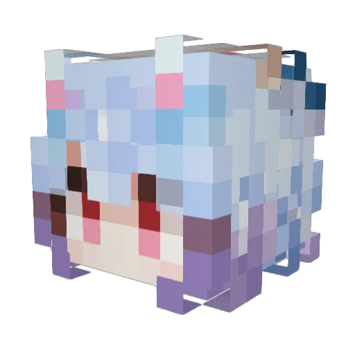 albaisobel Minecraft avatar head, 3D render