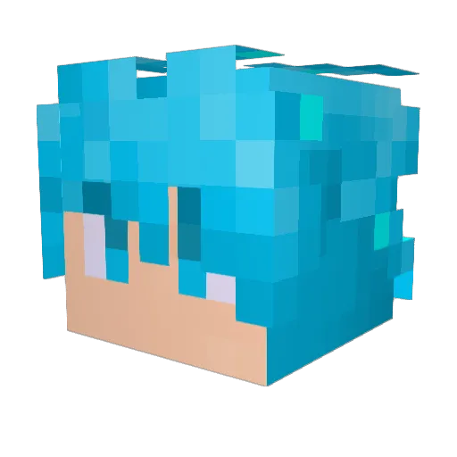 albanais2 Minecraft avatar head, 3D render