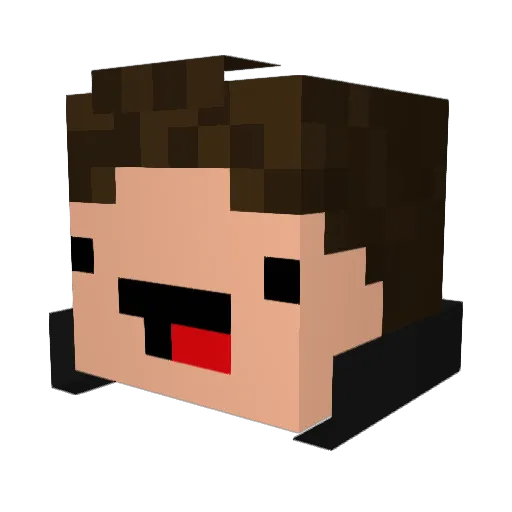 albertcamuss1 Minecraft avatar head, 3D render