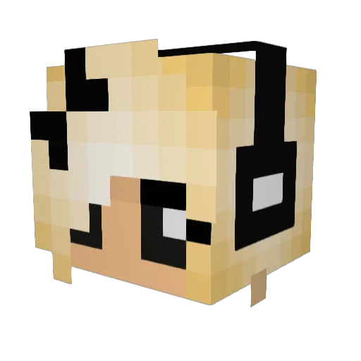 alberteba Minecraft avatar head, 3D render