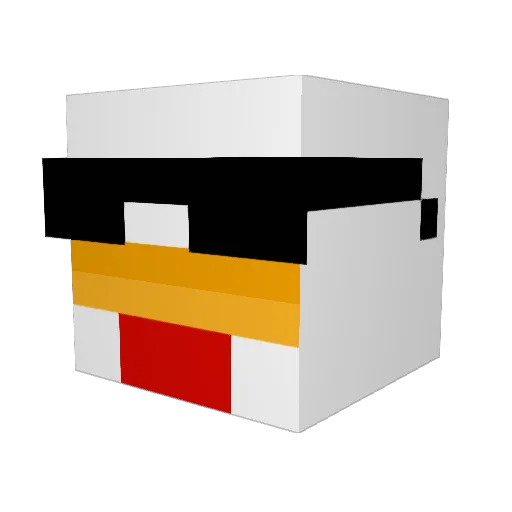 albertinian Minecraft avatar head, 3D render