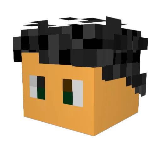 albertoma Minecraft avatar head, 3D render