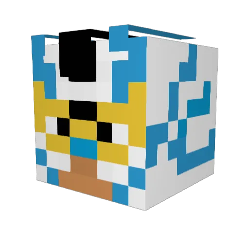 albertorios3 Minecraft avatar head, 3D render