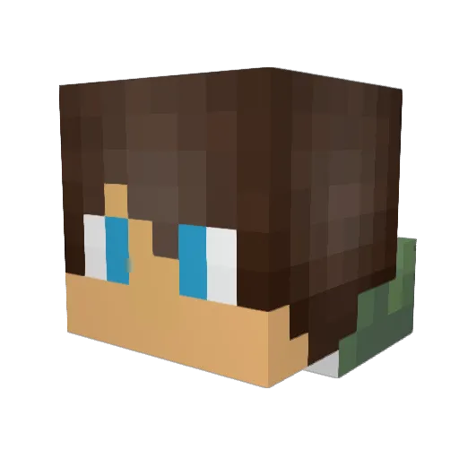 albertosaurio Minecraft avatar head, 3D render
