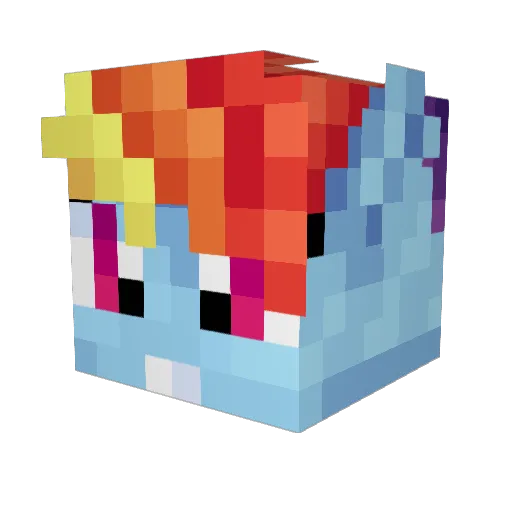 albertovalle Minecraft avatar head, 3D render