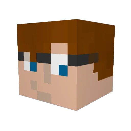 albilger Minecraft avatar head, 3D render