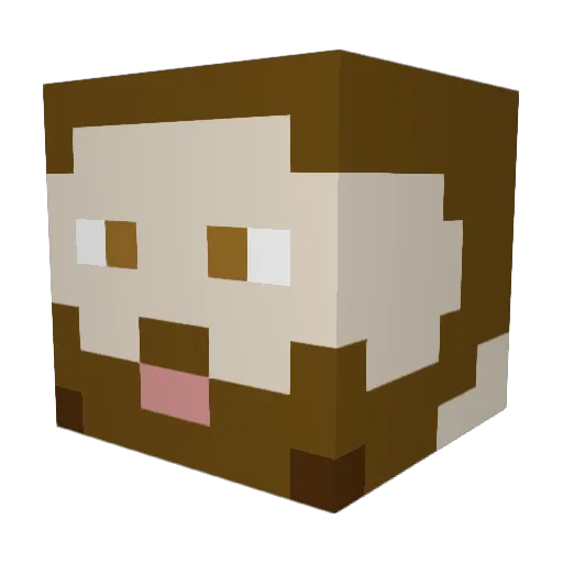 albimd Minecraft avatar head, 3D render
