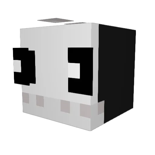 albinokrokodil Minecraft avatar head, 3D render