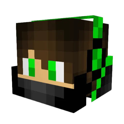 albinoscythe Minecraft avatar head, 3D render