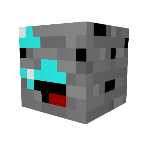 albinvfbk Minecraft avatar head, 3D render